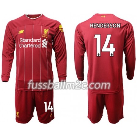 Fußballtrikots Liverpool Henderson 14 Kinder Heim Trikotsatz 2019-2020 Langarm